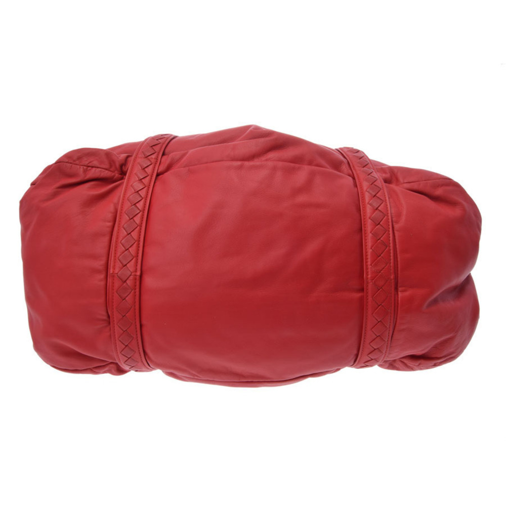 Bottega Veneta Boston Bag Red Lambskin - Picture 5 of 11